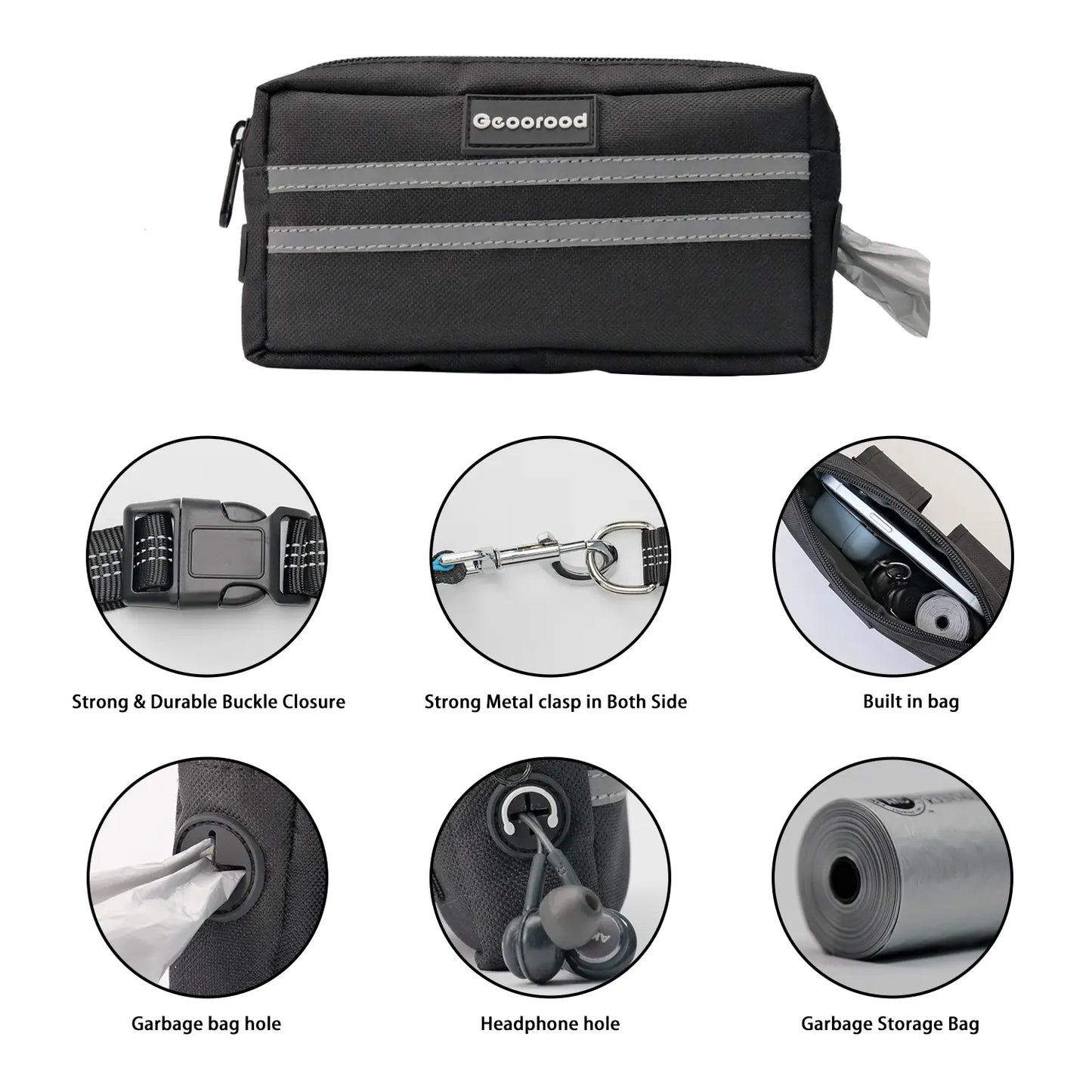 Hands-Free Dog Leash with Waist Bag & Shock Absorption System