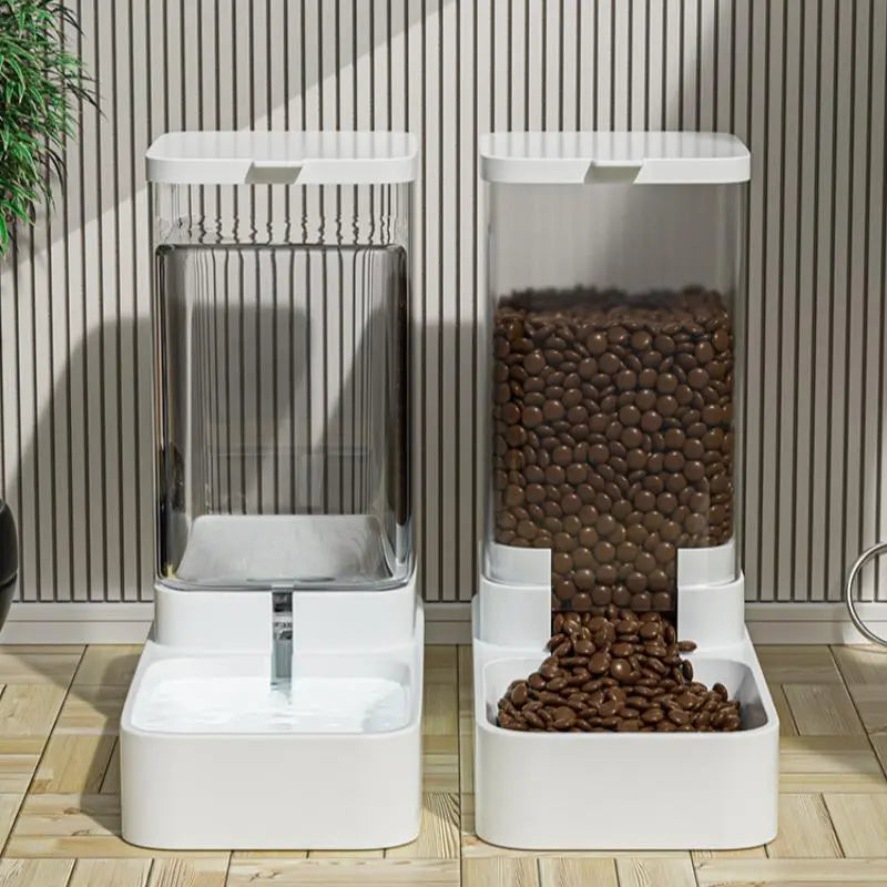 2-in-1 Automatic Pet Feeder & Water Dispenser for Dogs & Cats