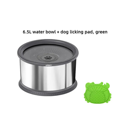 UPSKY Large Anti-Spill Slow Drinking Dog Water Bowl 6.5L