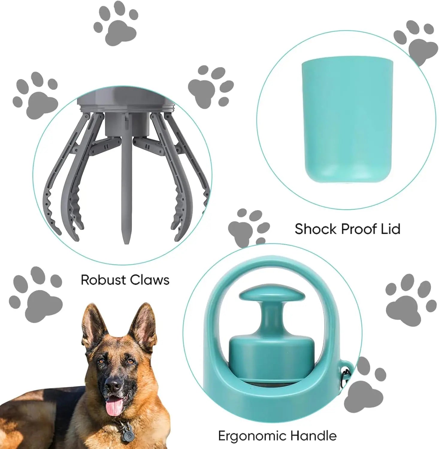 Portable Dog Poop Bag Dispenser & Waste Scooper for Walks