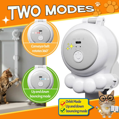 Automatic Interactive Cat Toy Rechargeable with Suction Modes