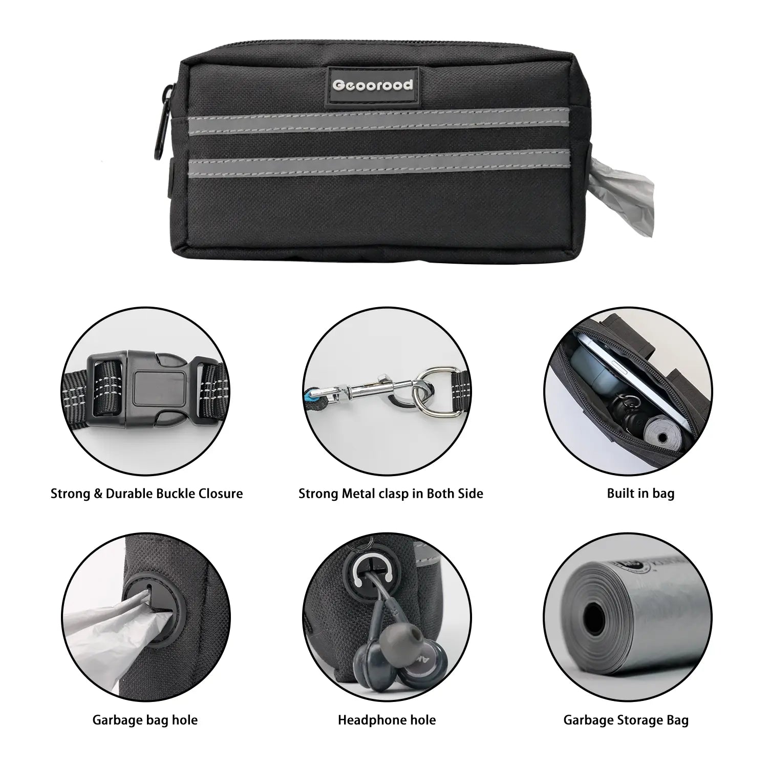 Hands-Free Dog Leash with Waist Bag & Shock Absorption System