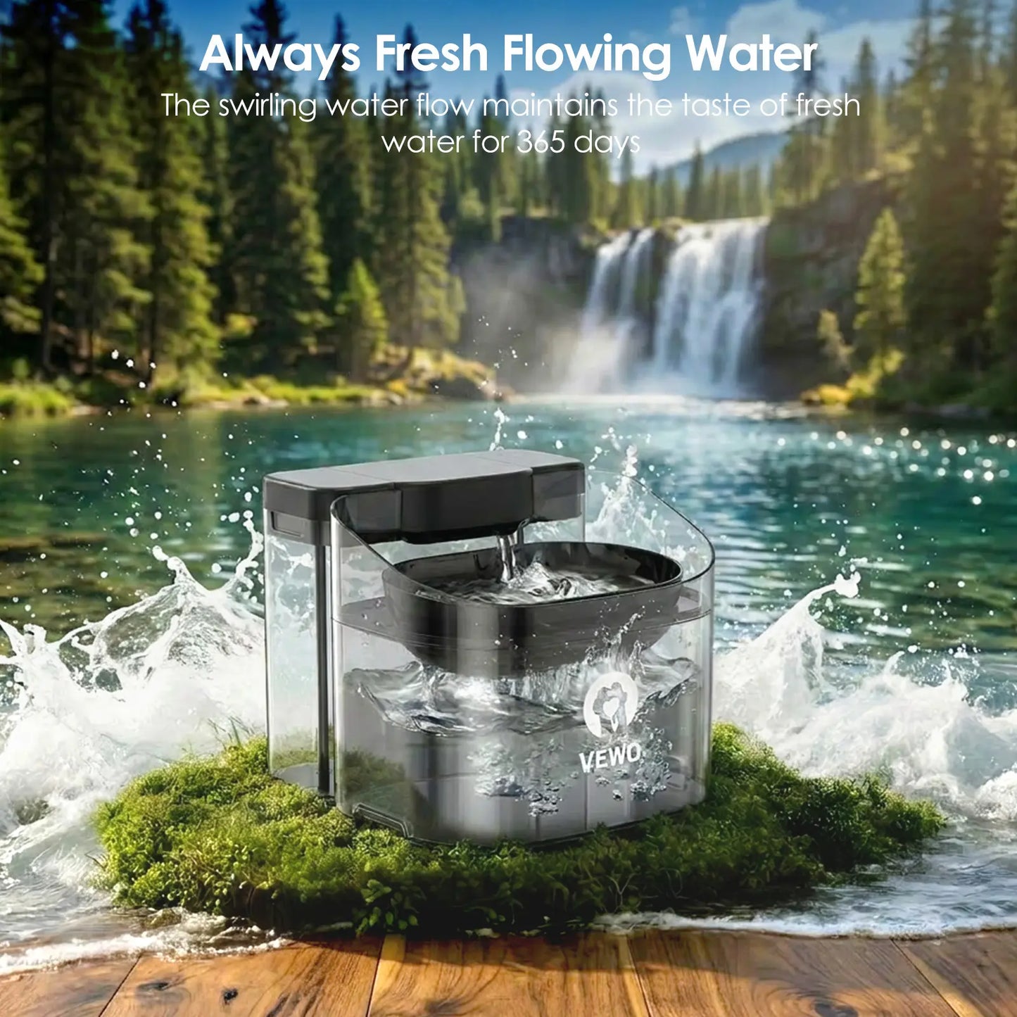 VEWO 11L Large Dog Water Fountain for Multi-Pet Homes