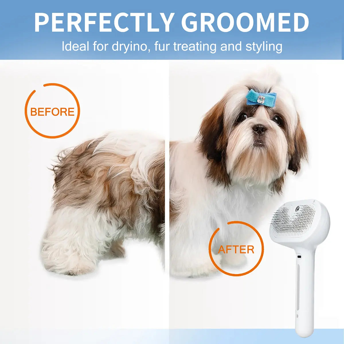 3-in-1 Pet Spray Grooming Comb Anti-Static Detangling Brush