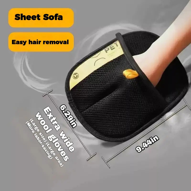 Reusable Pet Hair Remover Gloves for Dogs & Cats Grooming