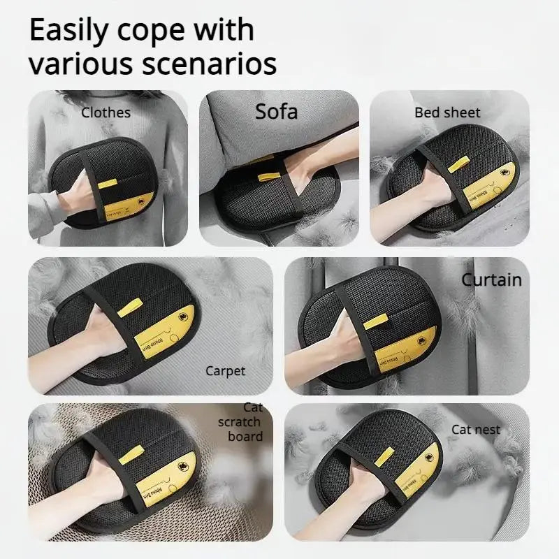 Reusable Pet Hair Remover Gloves for Dogs & Cats Grooming