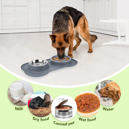 Anti-Gulp Slow Feeder Dog Bowl for Healthy Eating