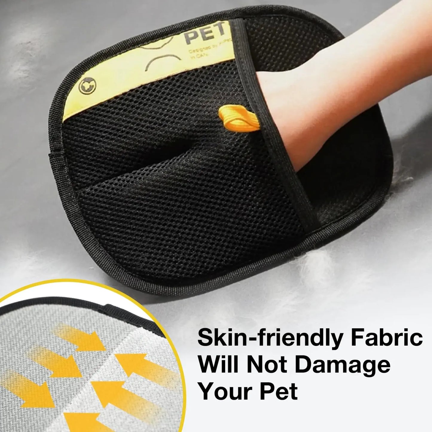 Reusable Pet Hair Remover Gloves for Dogs & Cats Grooming