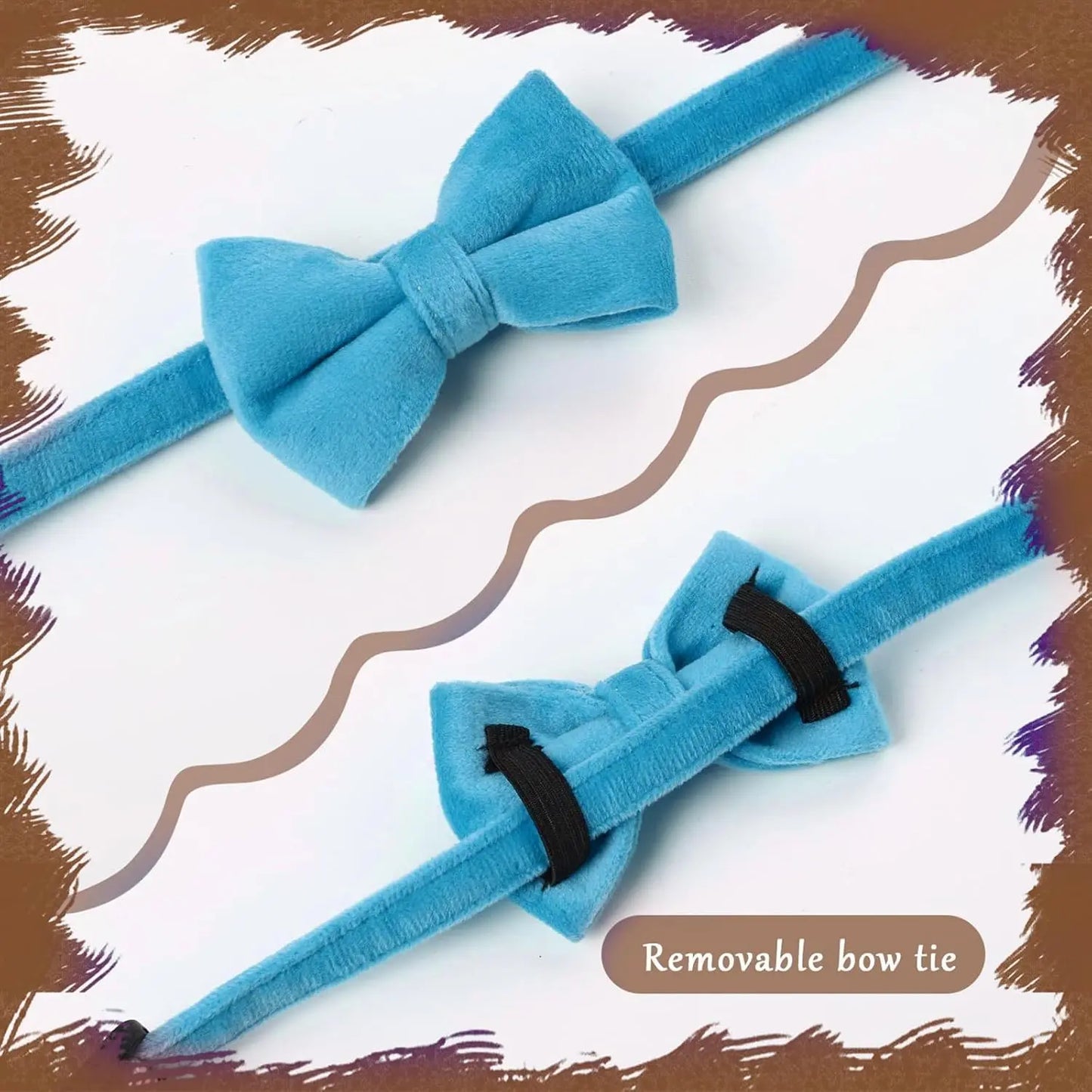 Adjustable Bowknot Cat & Small Dog Collar with Bell