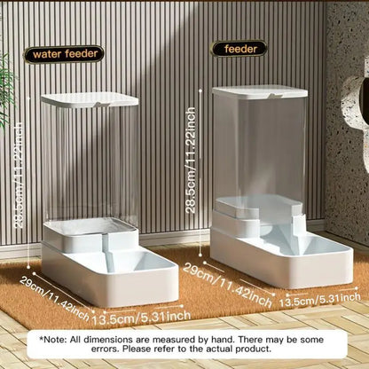2-in-1 Automatic Pet Feeder & Water Dispenser for Dogs & Cats
