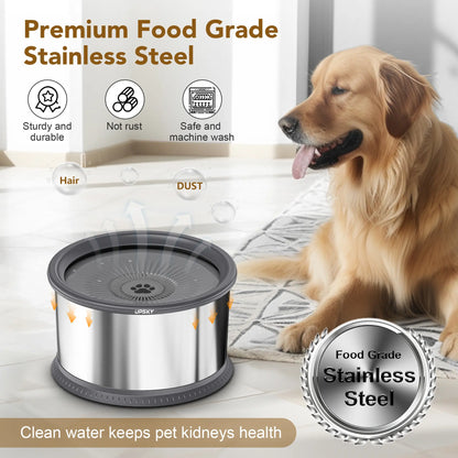 UPSKY Large Anti-Spill Slow Drinking Dog Water Bowl 6.5L