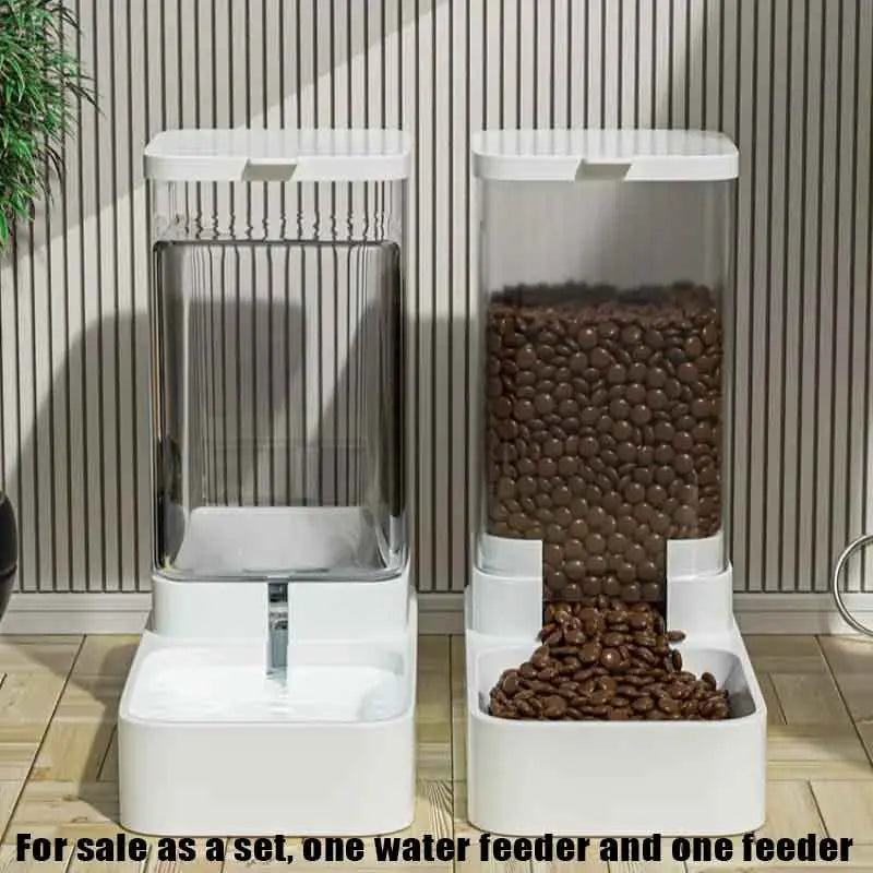 2-in-1 Automatic Pet Feeder & Water Dispenser for Dogs & Cats