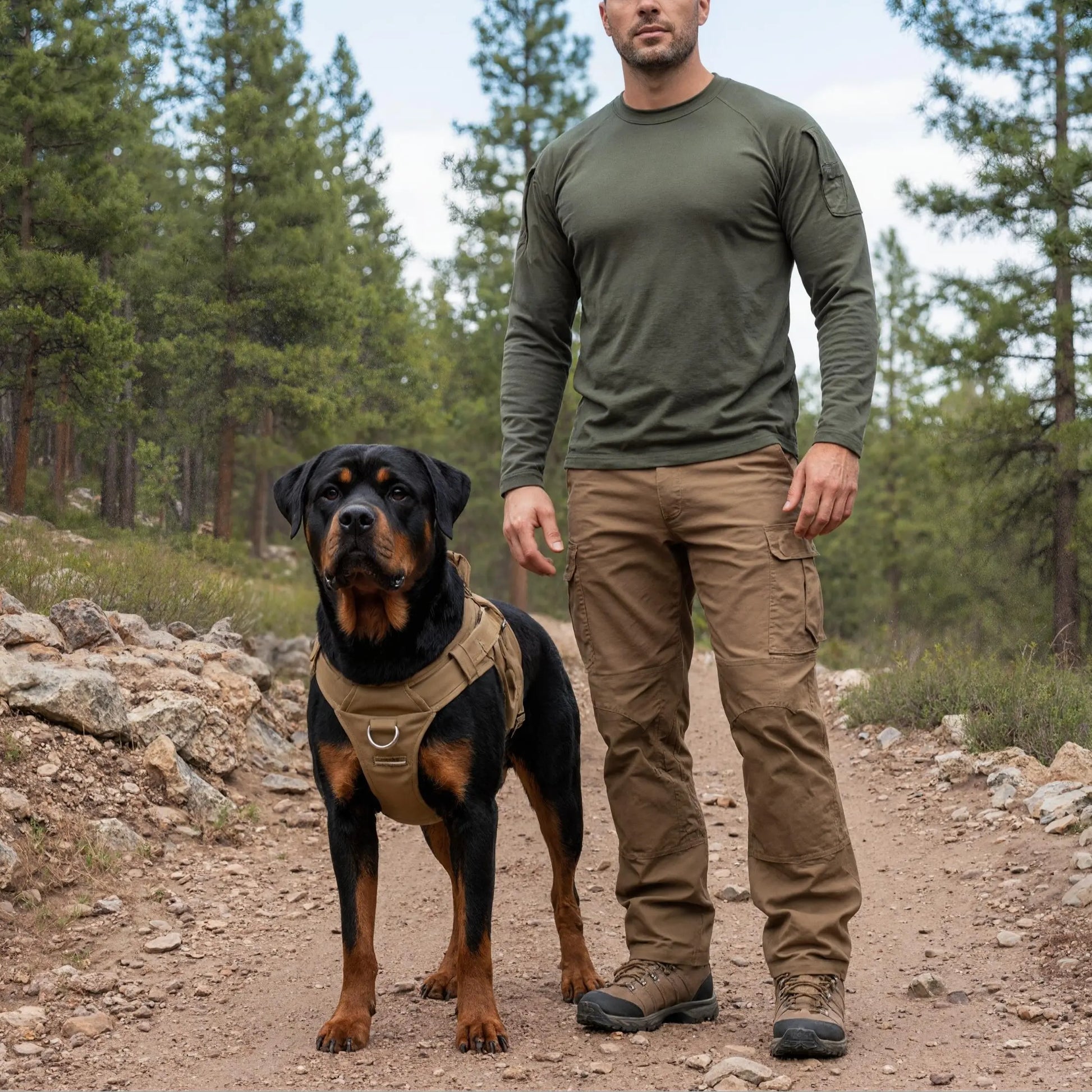 Heavy Duty Tactical Dog Harness with Reflective Straps