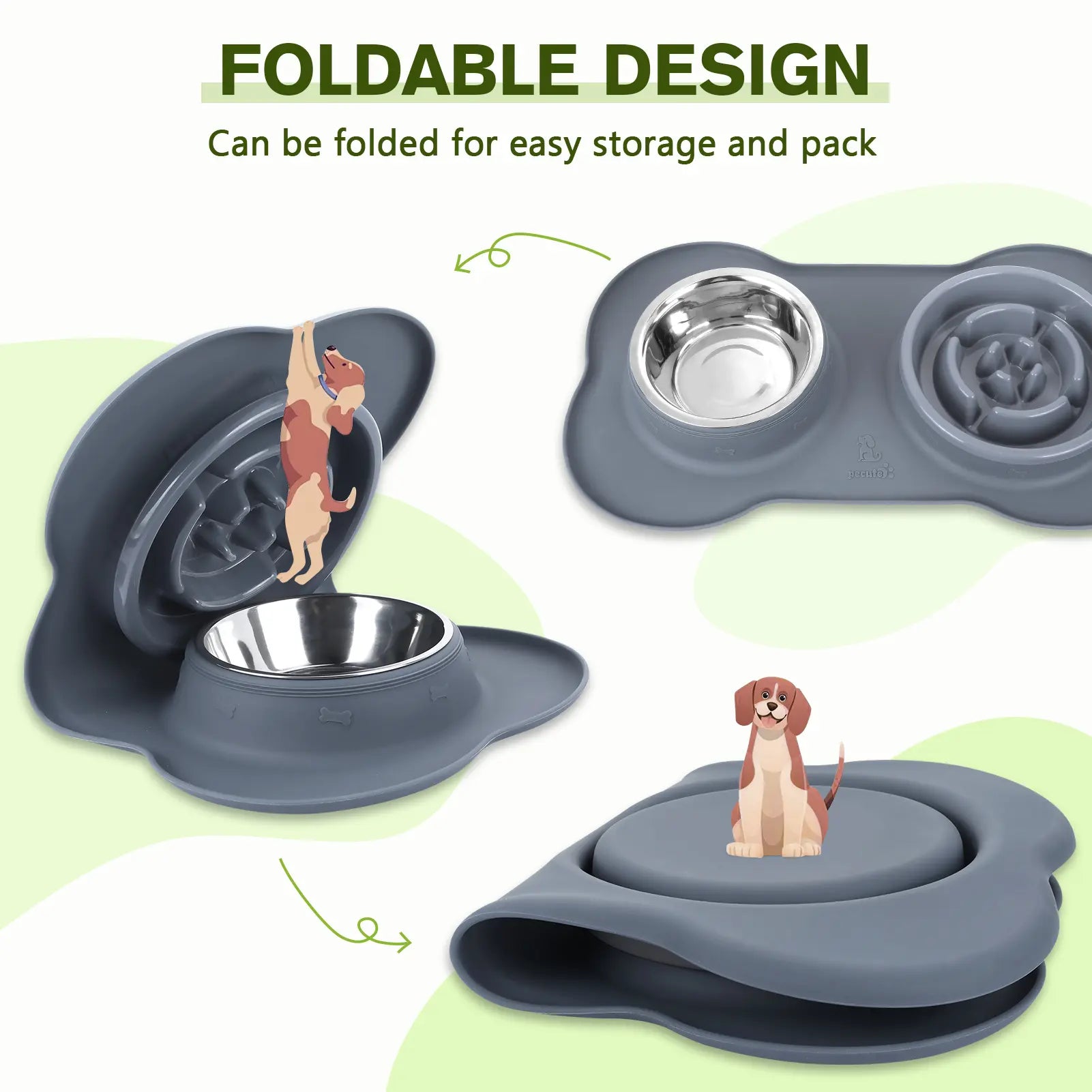 Anti-Gulp Slow Feeder Dog Bowl for Healthy Eating