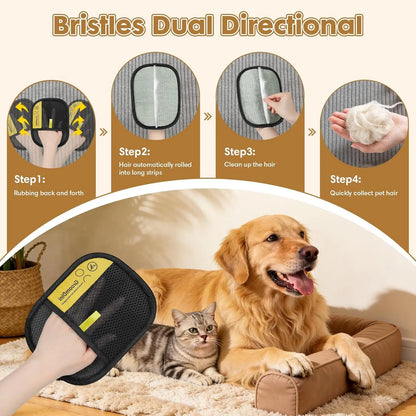 Anti-Static Pet Grooming Glove for Shedding & Hair Removal