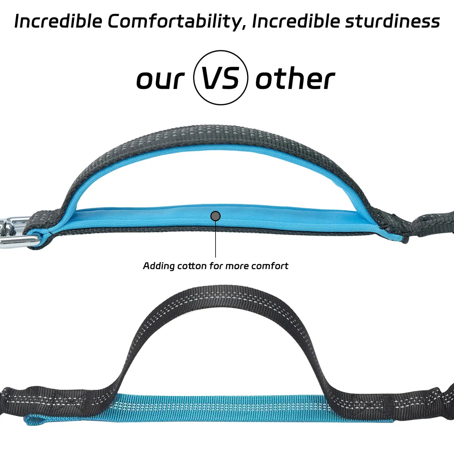 Hands-Free Dog Leash with Waist Bag & Shock Absorption System