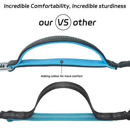 Hands-Free Dog Leash with Waist Bag & Shock Absorption System