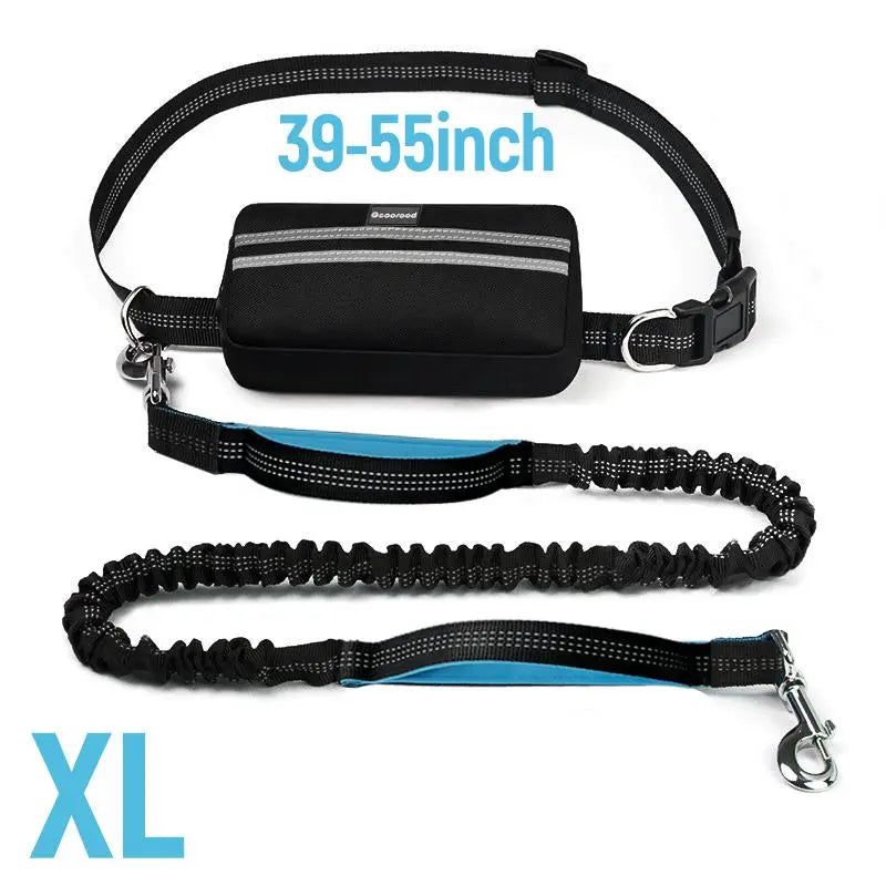 Hands-Free Dog Leash with Waist Bag & Shock Absorption System