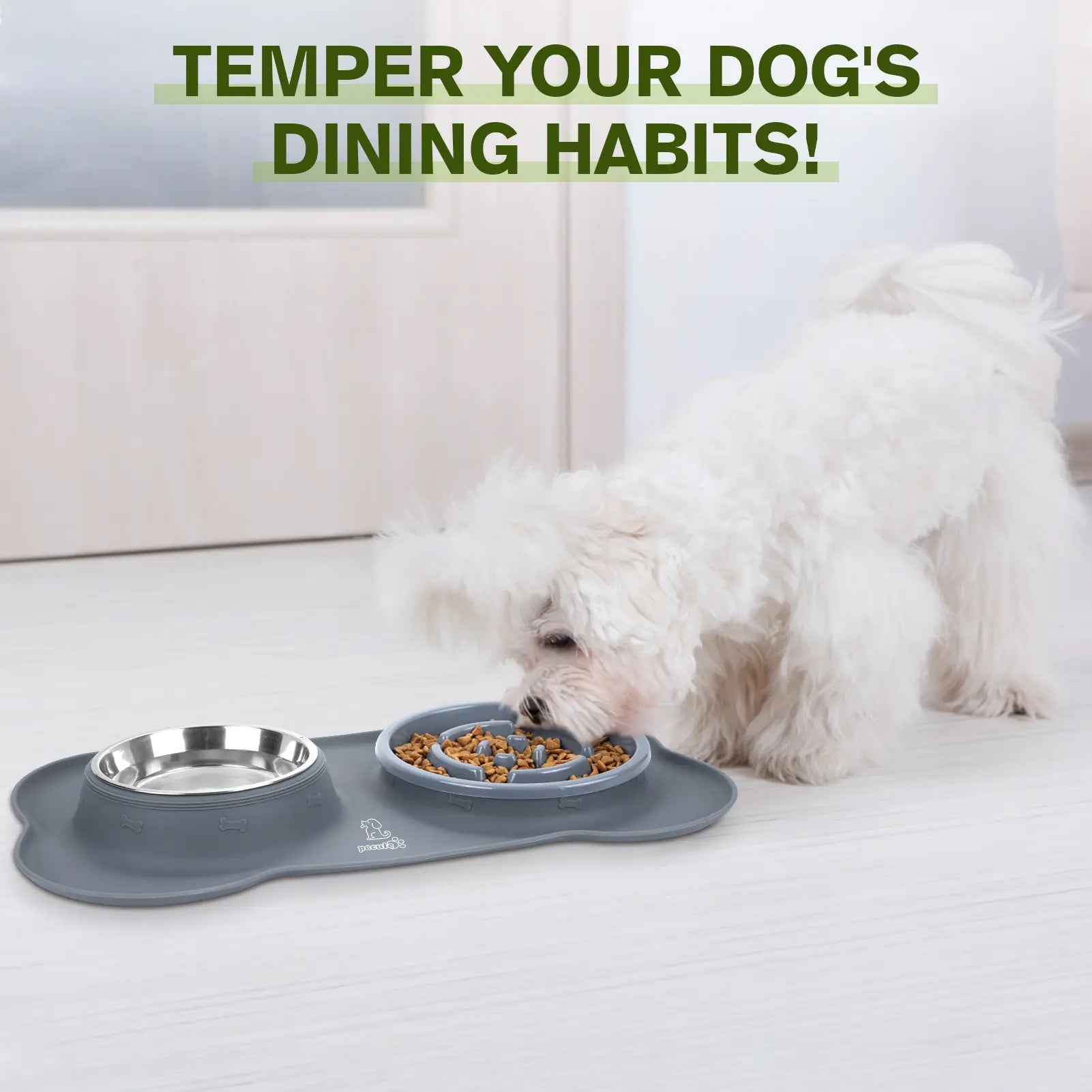 Anti-Gulp Slow Feeder Dog Bowl for Healthy Eating