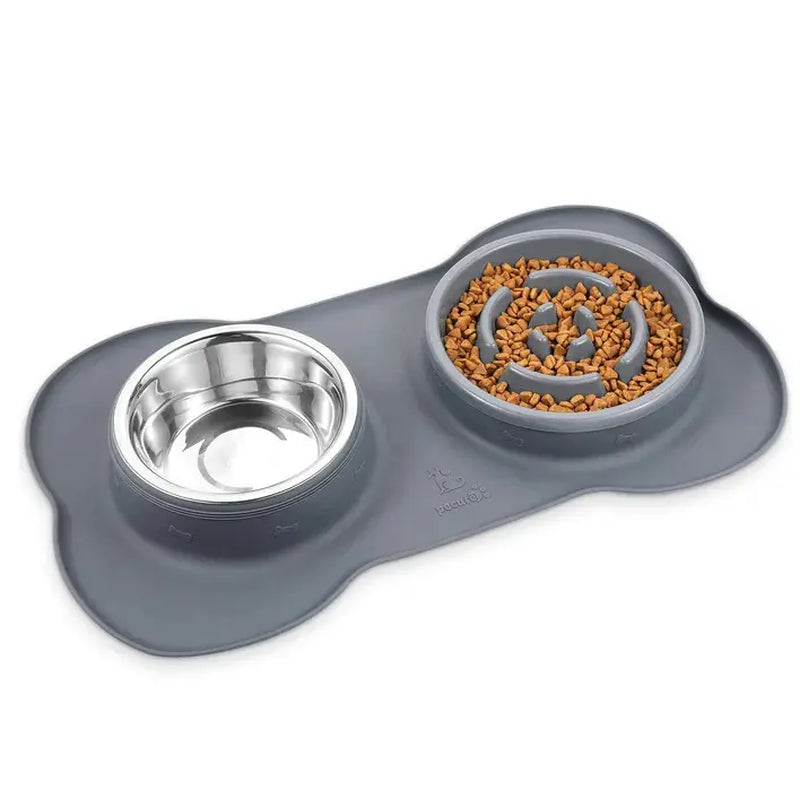 Anti-Gulp Slow Feeder Dog Bowl for Healthy Eating