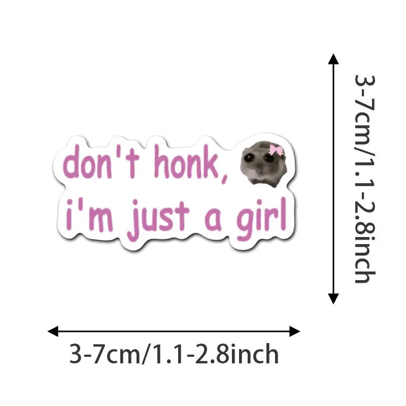 56pcs Cute Hamster Meme Sticker Pack for Laptop & Phone