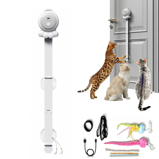 Automatic Interactive Cat Toy Rechargeable with Suction Modes