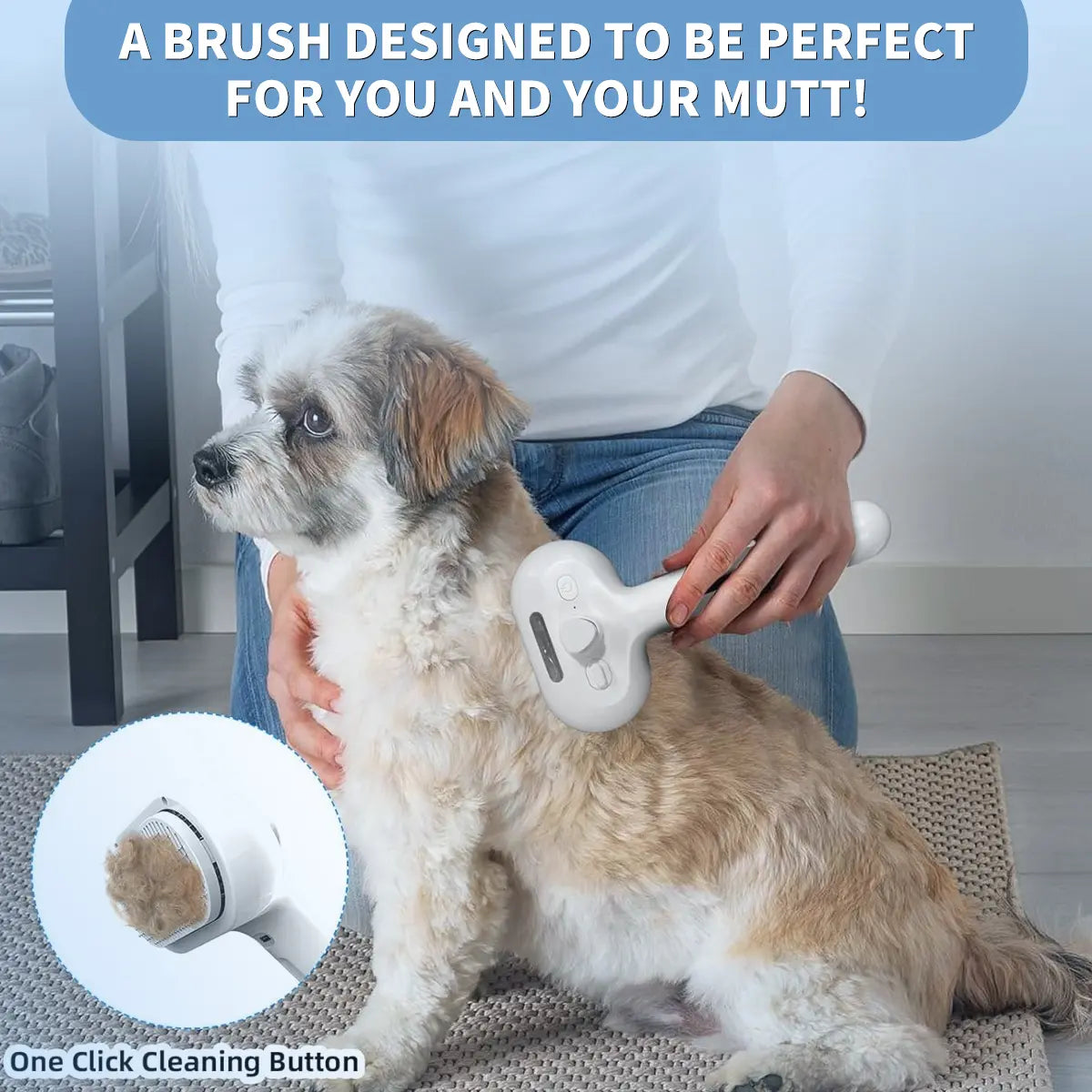 3-in-1 Pet Spray Grooming Comb Anti-Static Detangling Brush