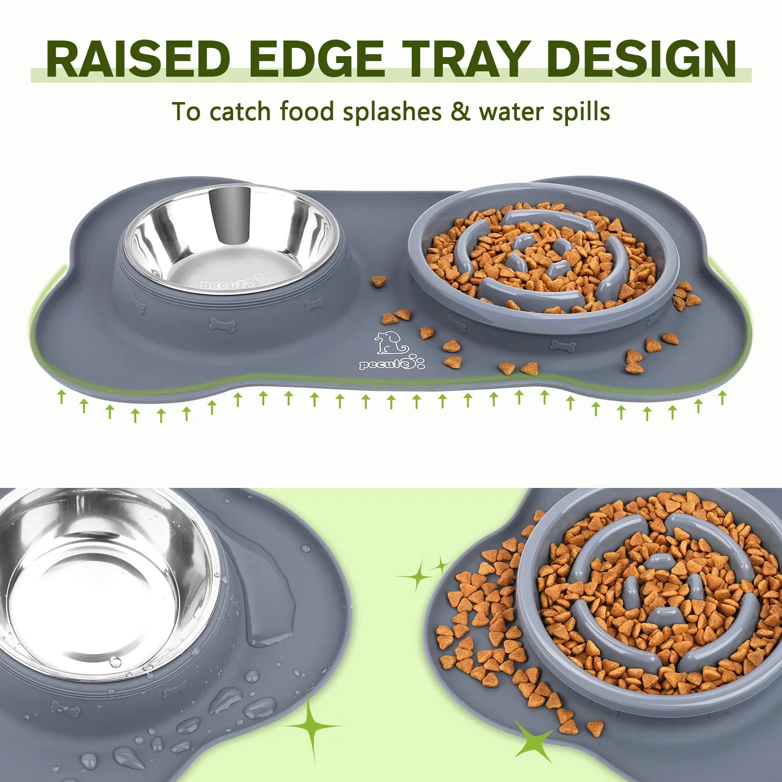 Anti-Gulp Slow Feeder Dog Bowl for Healthy Eating