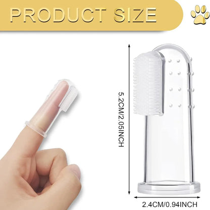 5-Pack Silicone Finger Toothbrush for Dogs & Cats Oral Care