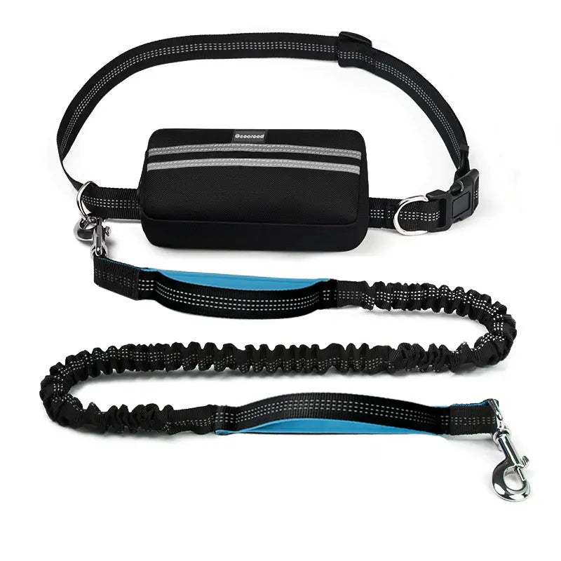 Hands-Free Dog Leash with Waist Bag & Shock Absorption System