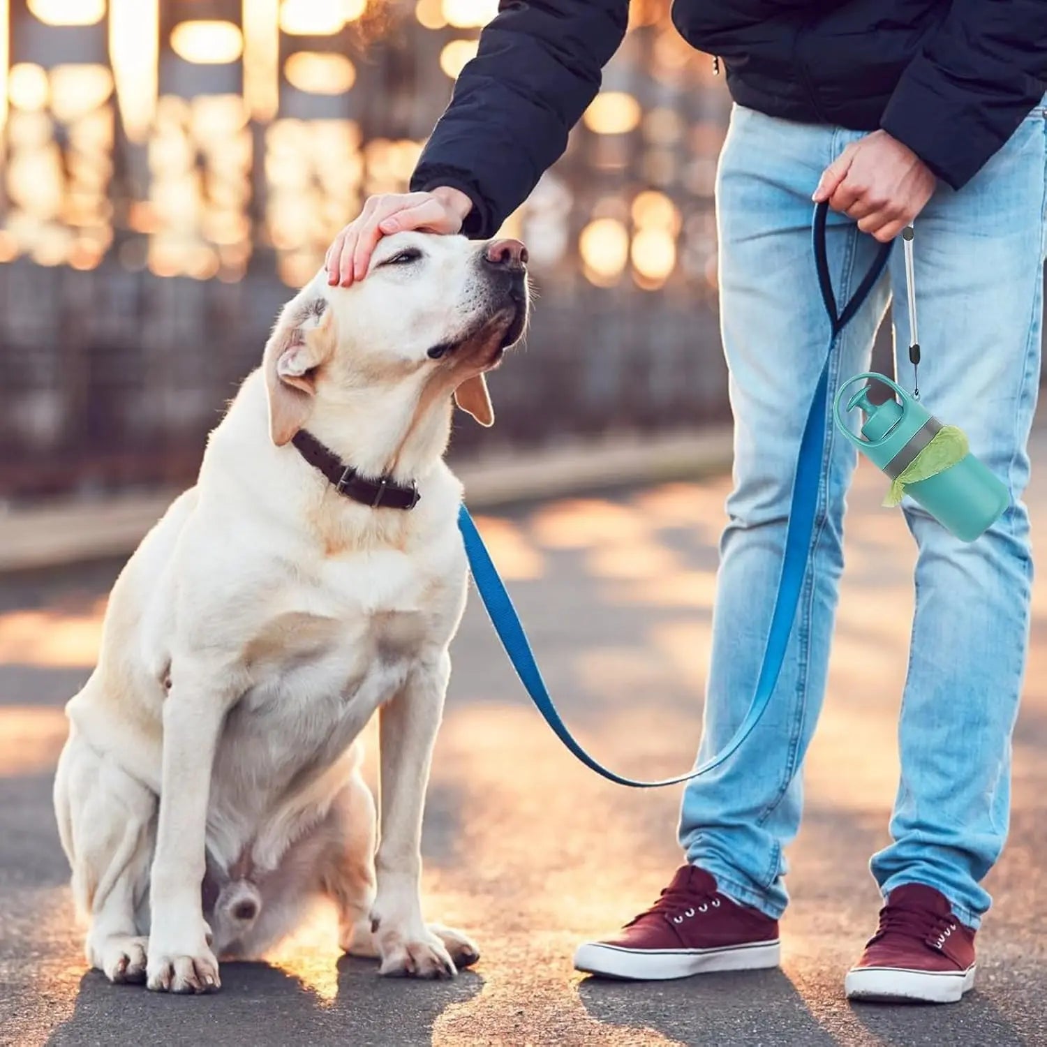 Portable Dog Poop Bag Dispenser & Waste Scooper for Walks