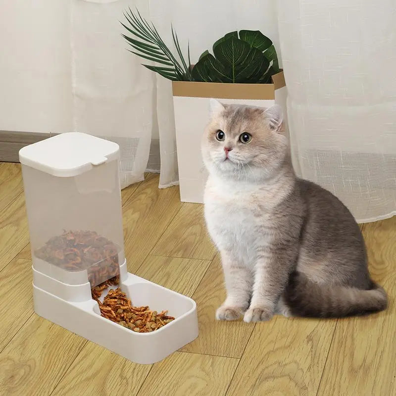 2-in-1 Automatic Pet Feeder & Water Dispenser for Dogs & Cats