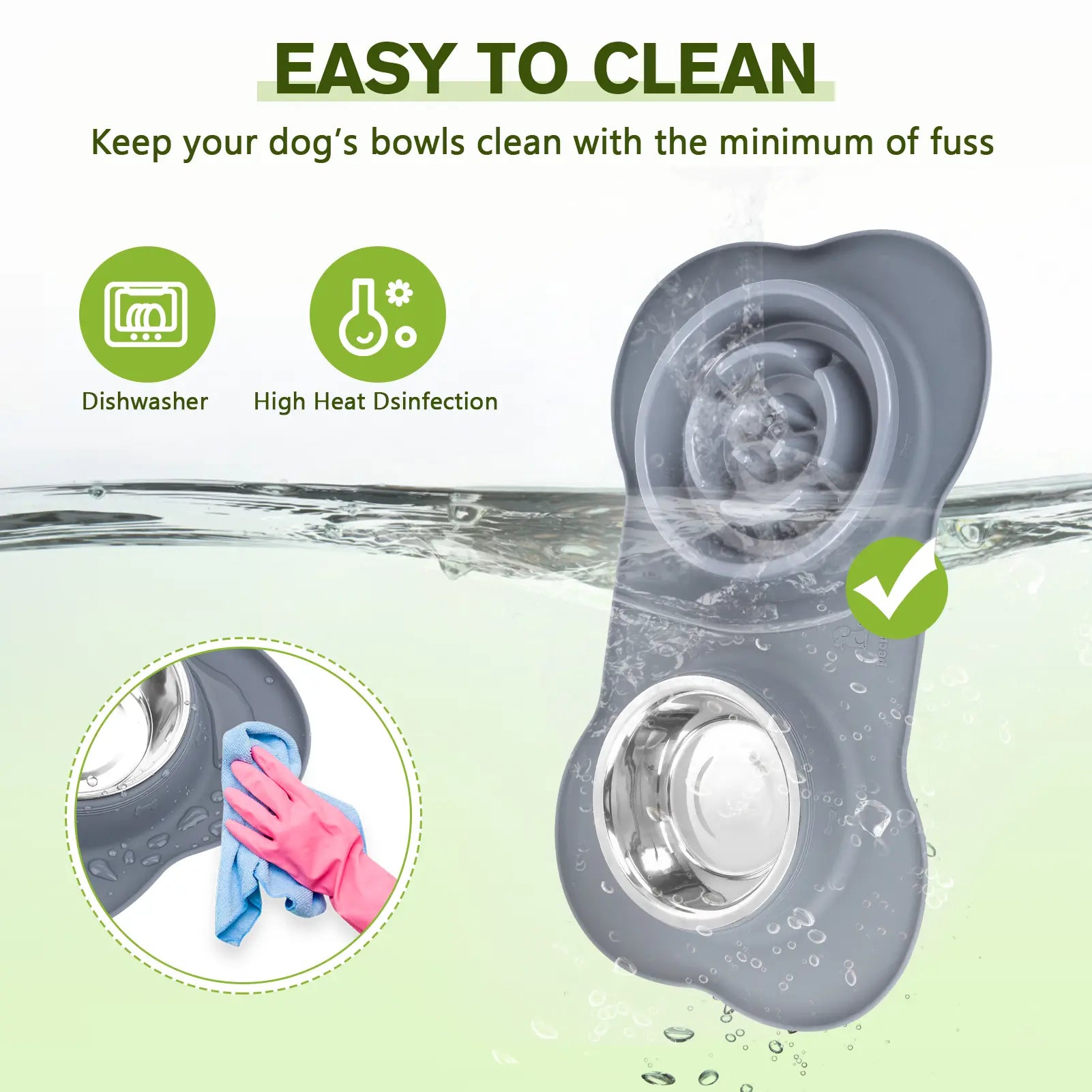 Anti-Gulp Slow Feeder Dog Bowl for Healthy Eating