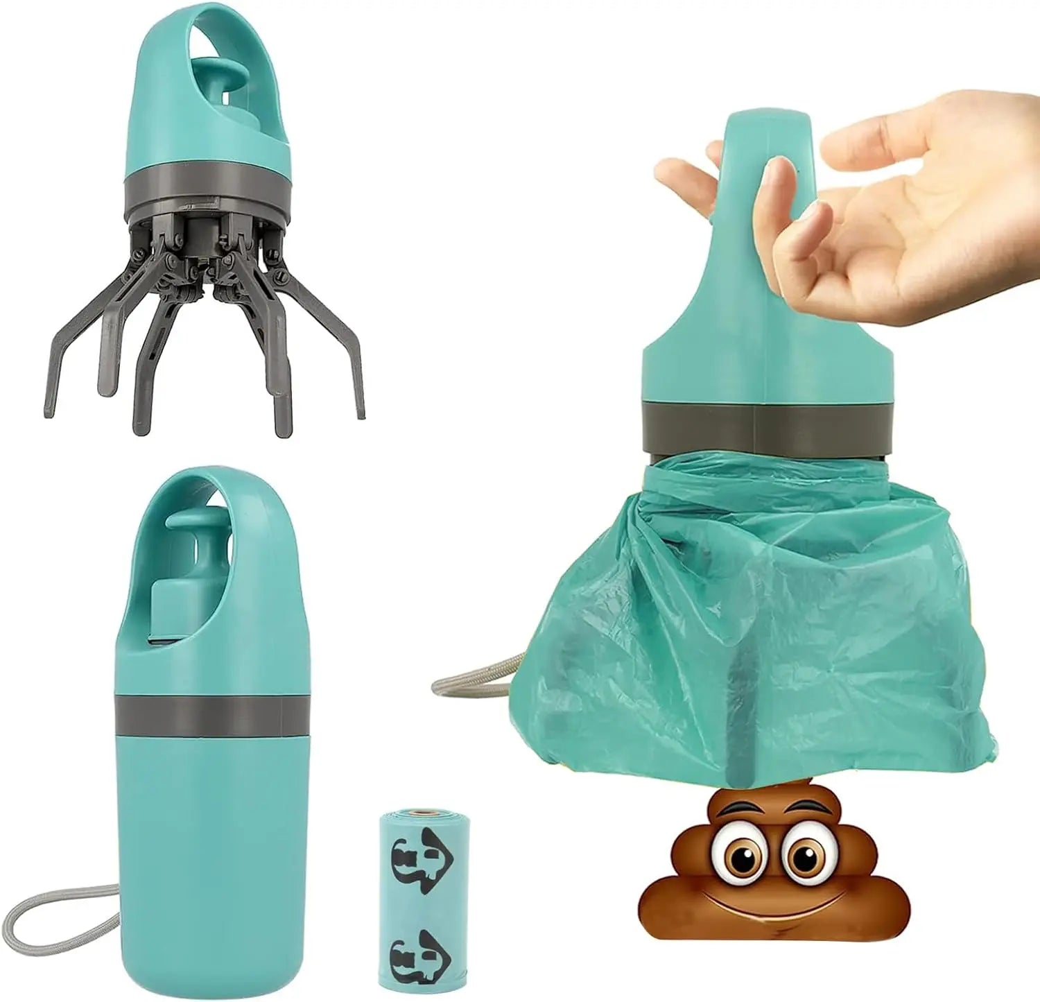 Portable Dog Poop Bag Dispenser & Waste Scooper for Walks