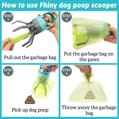 Portable Dog Poop Bag Dispenser & Waste Scooper for Walks